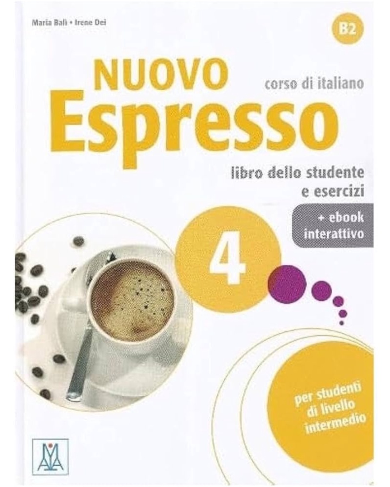 کتاب ایتالیایی اسپرسو Nuovo Espresso 4 B2 corso di italiano — جلد کتاب (استاندارد)