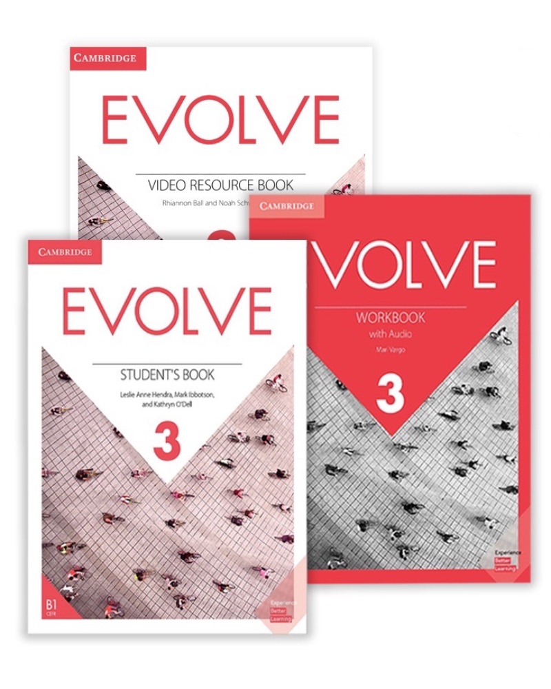 پک کامل کتاب زبان Evolve 3 ( کتاب درس +کتاب کار+ کتاب ویدیو ) — جلد کتاب (استاندارد)