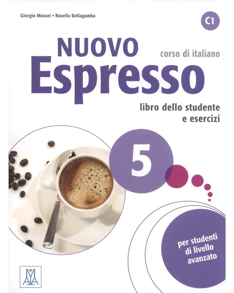 کتاب ایتالیایی اسپرسو Nuovo Espresso 5 C1 corso di italiano — جلد کتاب (استاندارد)