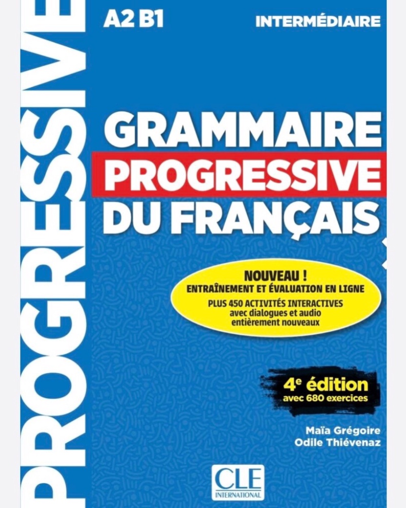 کتاب فرانسوی گرامر پروگرسیو Grammaire progressive du francais A2 B1 intermediaire 4e Edition — جلد کتاب (استاندارد)