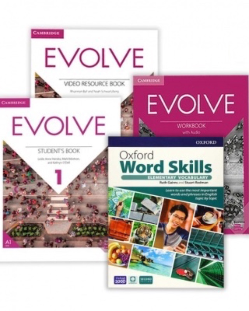 کتاب زبان Evolve 1 ( پک کامل 4تایی موسسه سفیر) — جلد کتاب (استاندارد)