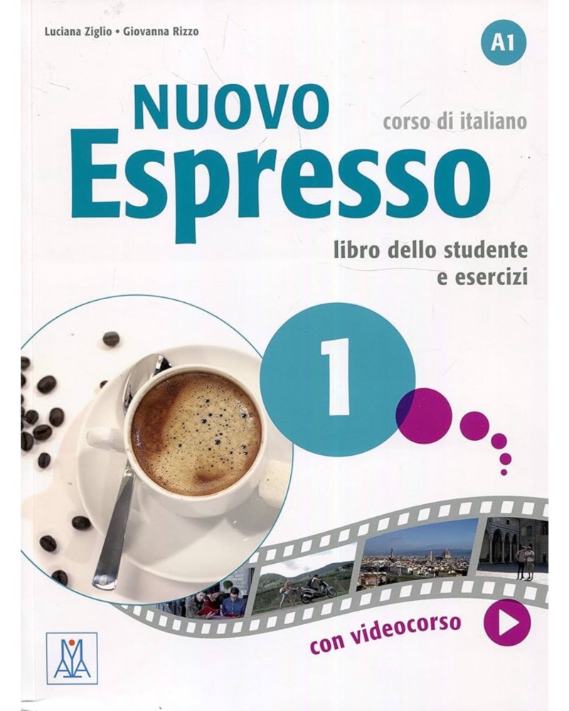 کتاب ایتالیایی اسپرسو Nuovo Espresso 1 A1 corso di italiano — جلد کتاب (استاندارد)