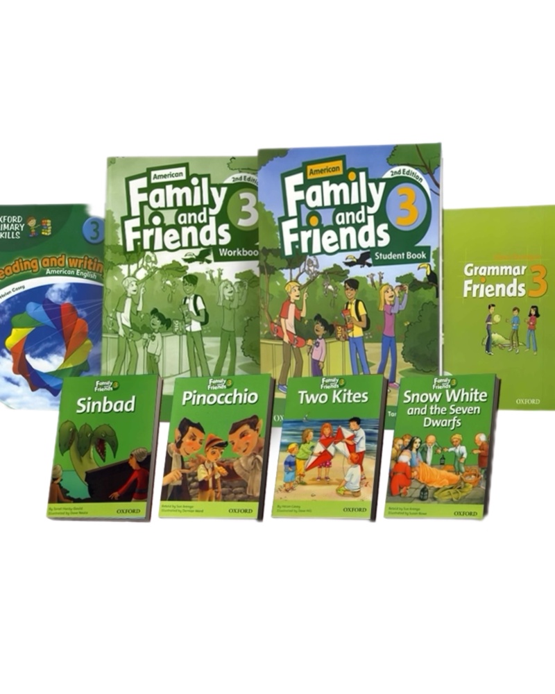 مجموعه کامل کتاب فامیلی اند فرندز 3 Family and Friends 3 Full Pack — جلد کتاب (استاندارد)