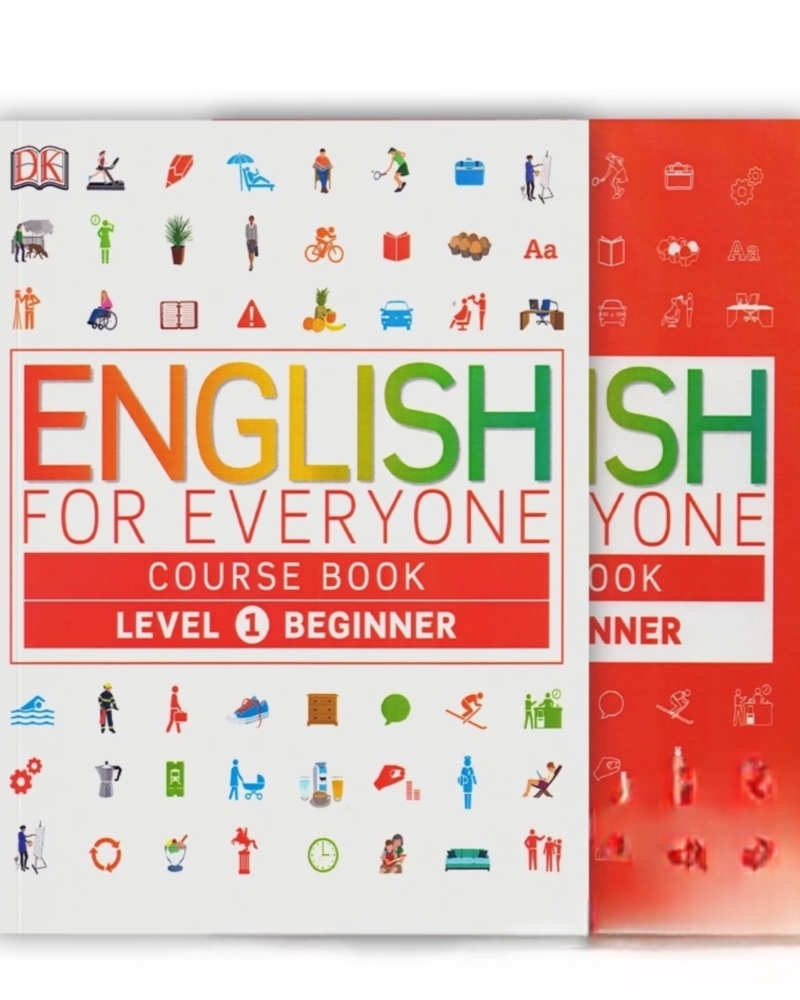 کتاب English for Everyone Level 1 Beginner Course Book + Practice Book ( چاپ رنگی ) — جلد کتاب (استاندارد)